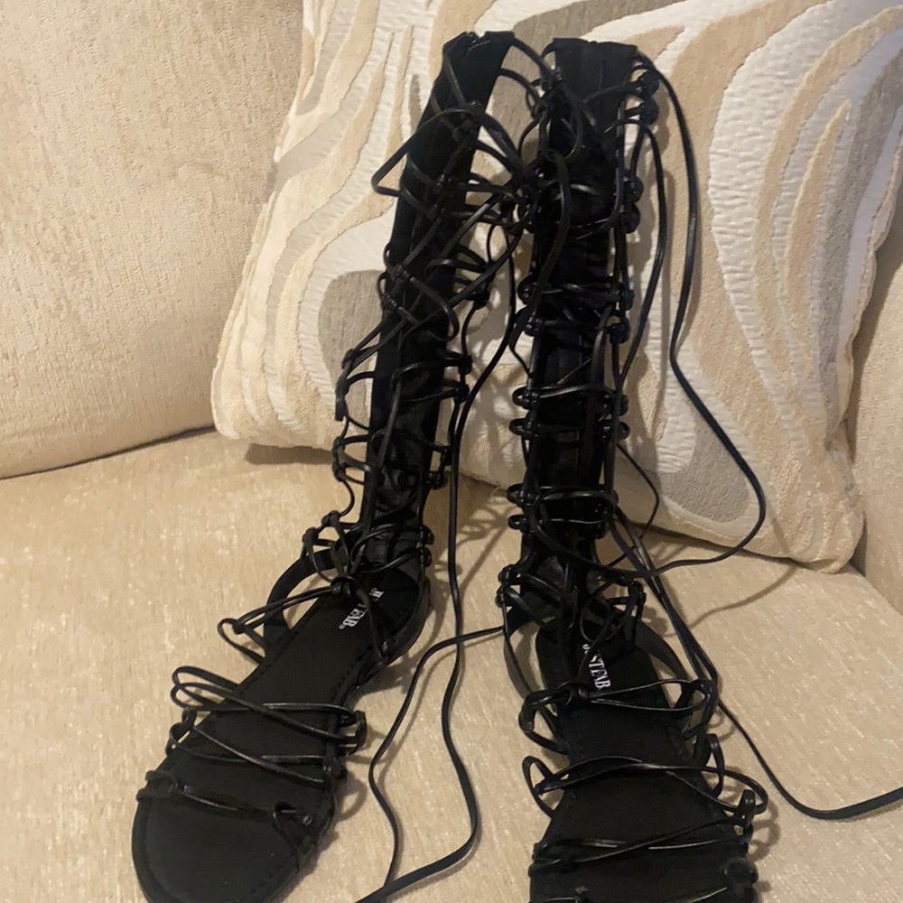 Just Fab Black Gladiator Brand New Never Worn